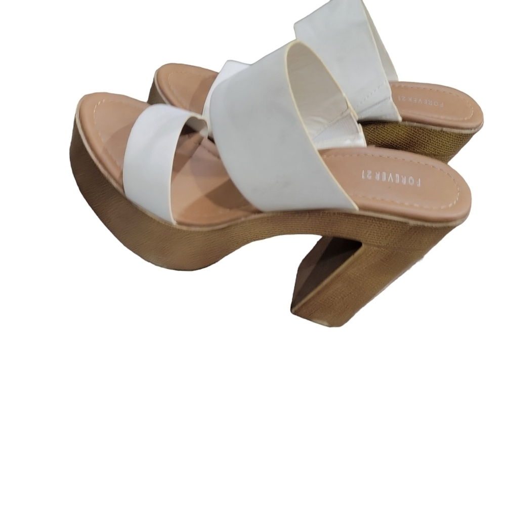 Forever 21 White and Brown Sandals - Picture 2 of 6